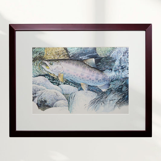 山岳渓流「渓谷の夏」原画