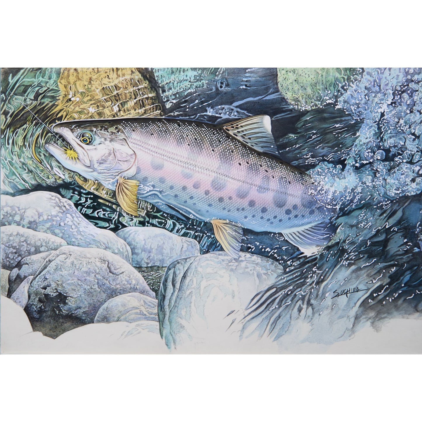 山岳渓流「渓谷の夏」原画
