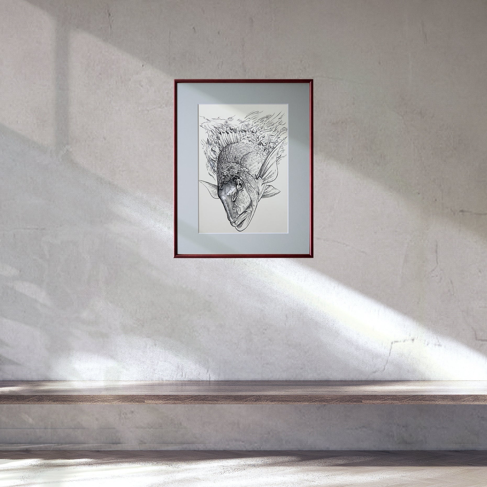 【絵画】ネイチャーアート　「ヤマメ」原画 絵画】ネイチャーアート「ヤマメ」原画