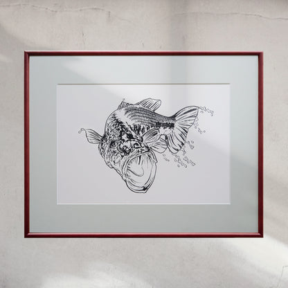 "Black Bass B" original drawing