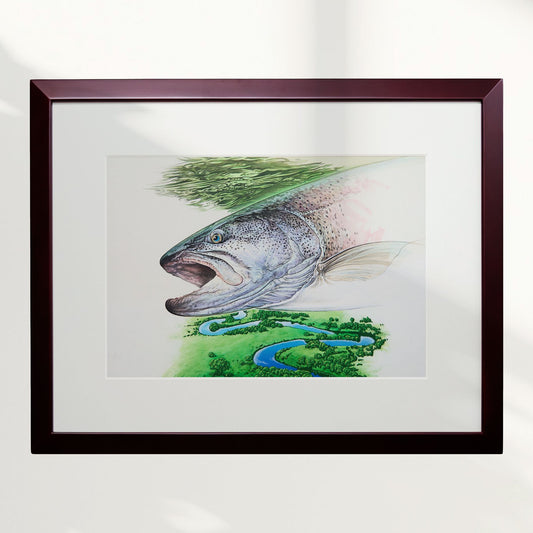 Original drawing of "Northern Fish Demon" from Kushiro Marshland