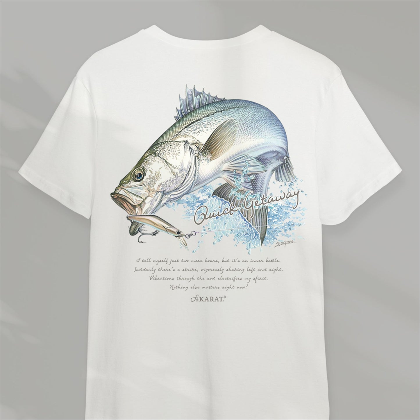 Short-sleeved dry T-shirt Suzuki (Seabass)